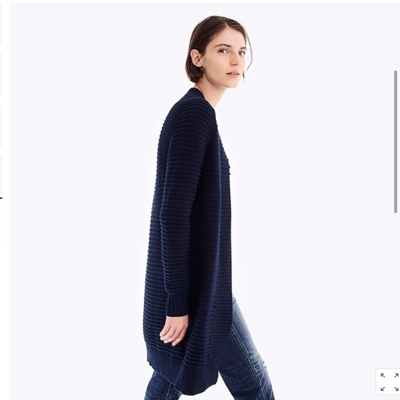 J. Crew | Long Ribbed Open Cardigan - Picture 4 of 9